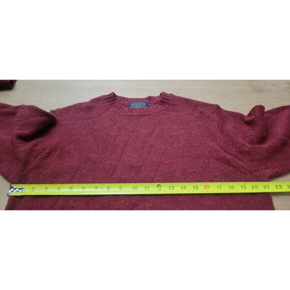 Pendleton Washable Wool Sweater Size Medium Mens Red 100% Wool Sweatshirt - Picture 7 of 10
